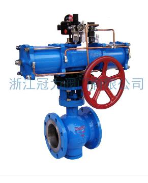 法蘭式V型球閥節流、控流